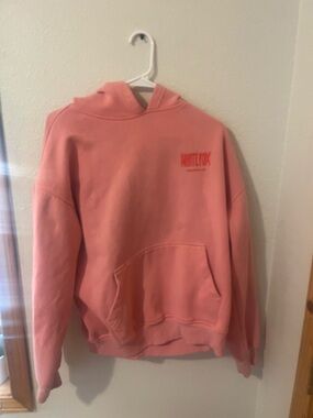 White Fox Boutique Coral Pink Logo Hoodie